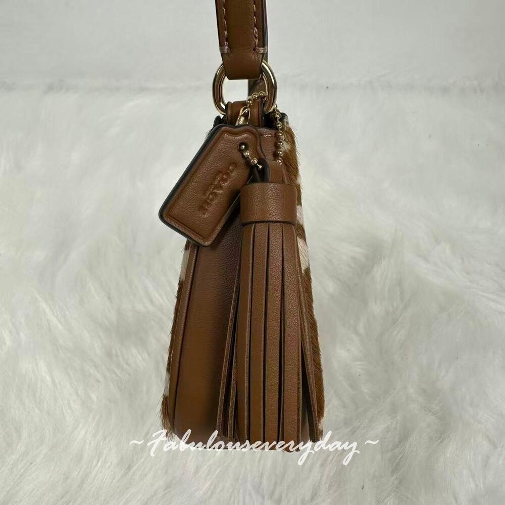 Coach Nolita 19 With Deer Print Shoulder Bag Wristlet Gold/Brown Multi CDW35 NWT - Picture 5 of 8